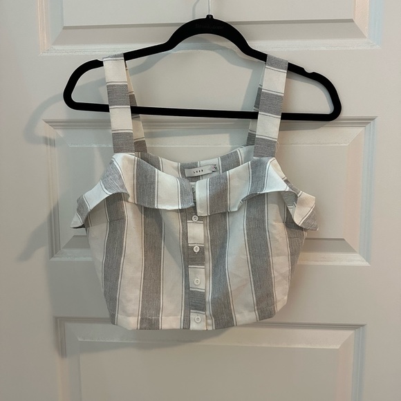 Lush Two Piece Set - Grey and White Stripe - Picture 3 of 5